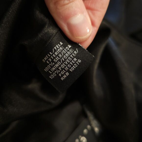 Vintage Kaufmann’s Silk Beaded Black Top Ribbon Beaded Formal Evening Shell Sz 8 - Picture 10 of 10